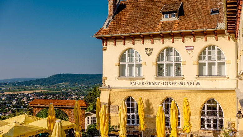 Kaiser-Franz-Josef-Museum, Cafe Blickweit, © Wolfgang Spekner, GG Tourismus der Stadtgemeinde Baden Kaiser-Franz-Josef-Museum, Cafe Blickweit, © Wolfgang Spekner, GG Tourismus der Stadtgemeinde Baden
