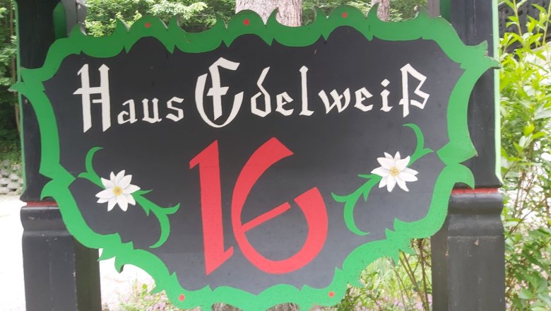 Haus Edelweiss Schild, © Haus Edelweiss